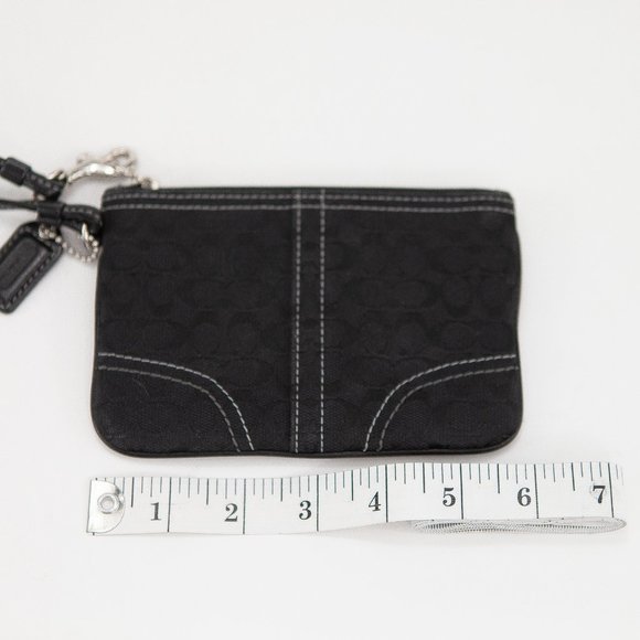 COACH Black C Monogram Wristlet - Picture 9 of 10